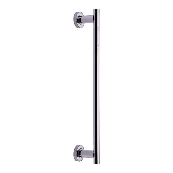 V2057 489-PC • 489mm • Polished Chrome • Heritage Brass Pedestal Pull Handle On Concealed Fixing Roses